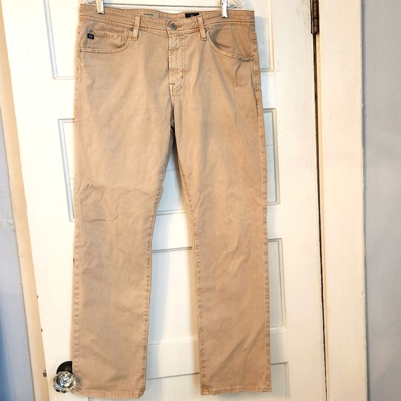 AG Adriano Goldschmied The Graduate Tailored Leg Khaki Men's Pants 34 x 32 EUC - Picture 1 of 10